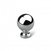 Labaro möbelknopp i krom – rund metallknopp med blank finish från Barahandtag