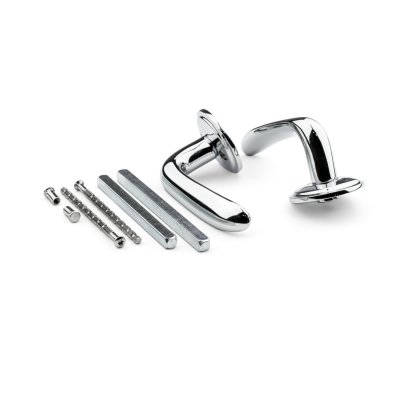 Dörrtrycket komplett set i krom