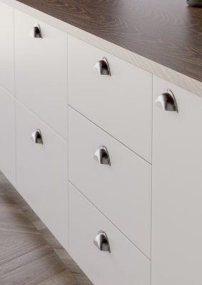 Conti skålhandtag antik tenn