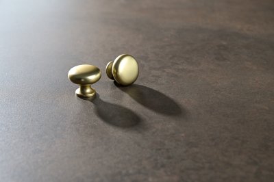 Ancona köksknopp rund i messing