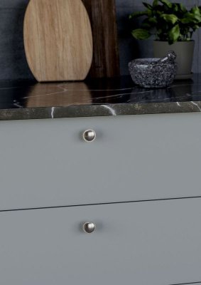 Sora köksknopp i rostfri-look