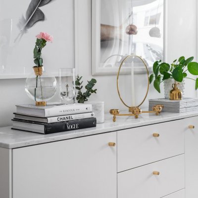 Möbelknopp i mässing