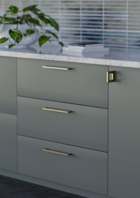 Benidorm Kökshandtag - Matt Mässing